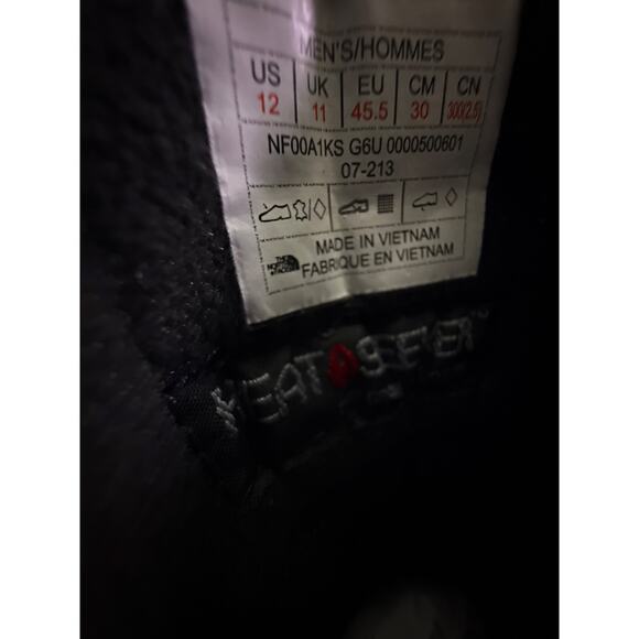 The North Face Snowfuse Winter Boots Men's Size 12 Brown Waterproof Suede - Picture 8 of 11